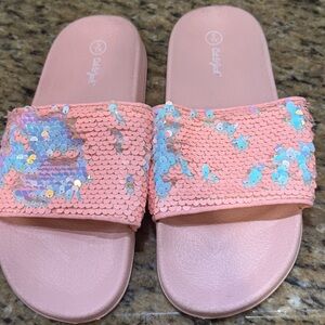 Cat & Jack Light peach Slide Sandals